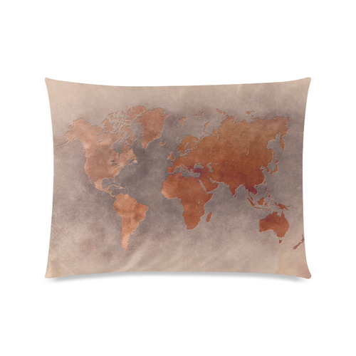 world map 29 Custom Zippered Pillow Case 20"x26"(Twin Sides)