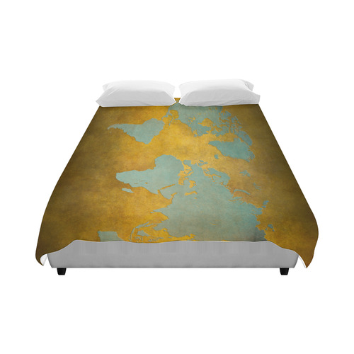 world map 34 Duvet Cover 86"x70" ( All-over-print)