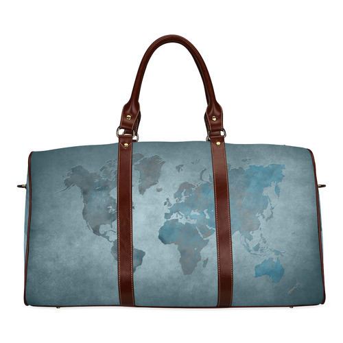 world map 35 Waterproof Travel Bag/Large (Model 1639)