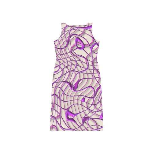 Ribbon Chaos 2 lilac Phaedra Sleeveless Open Fork Long Dress (Model D08)