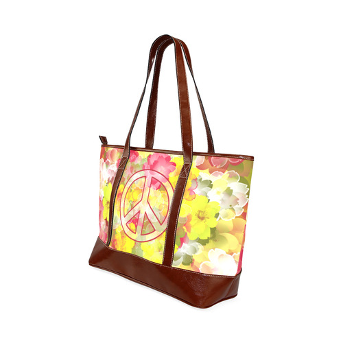 Flower Power Peace Tote Handbag (Model 1642)