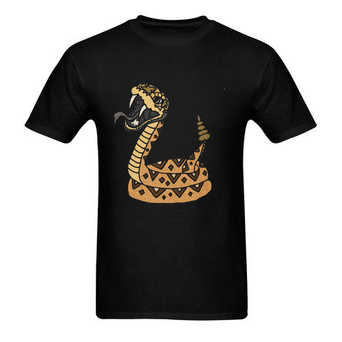 Striking Rattlesnake Art Men's T-Shirt in USA Size (Two Sides Printing)