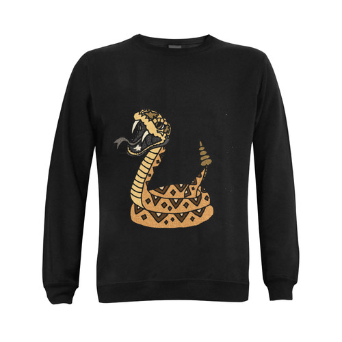 Striking Rattlesnake Art Gildan Crewneck Sweatshirt(NEW) (Model H01)