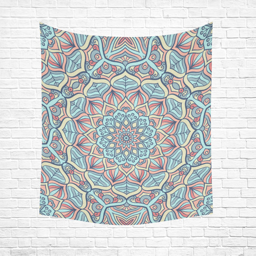 Beautiful Mandala Design Cotton Linen Wall Tapestry 51"x 60"