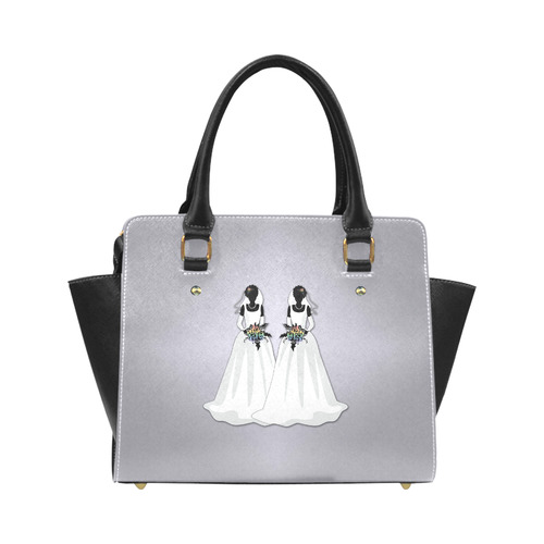 A-Line Dress Lesbian Brides Classic Shoulder Handbag (Model 1653)