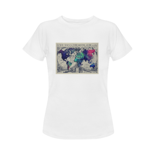 world map 22 Women's Classic T-Shirt (Model T17）