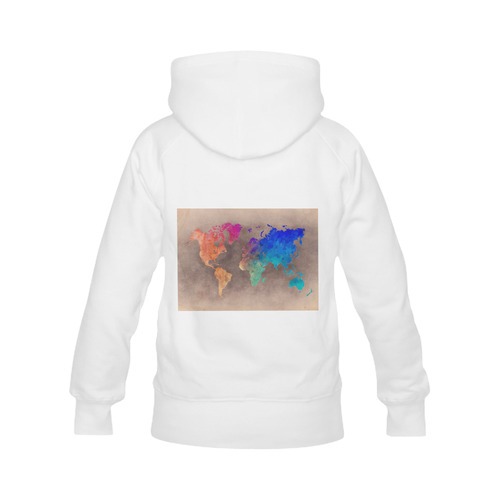 world map 25 Women's Classic Hoodies (Model H07)