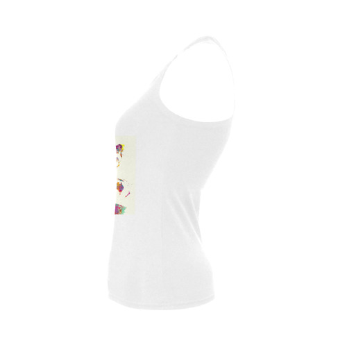 world map Women's Shoulder-Free Tank Top (Model T35)