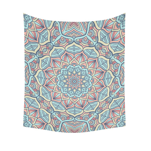 Beautiful Mandala Design Cotton Linen Wall Tapestry 51"x 60"