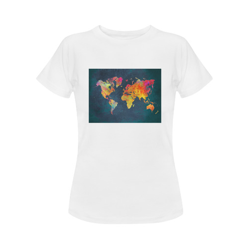 world map 16 Women's Classic T-Shirt (Model T17）