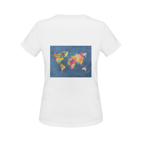 world map 18 Women's Classic T-Shirt (Model T17）