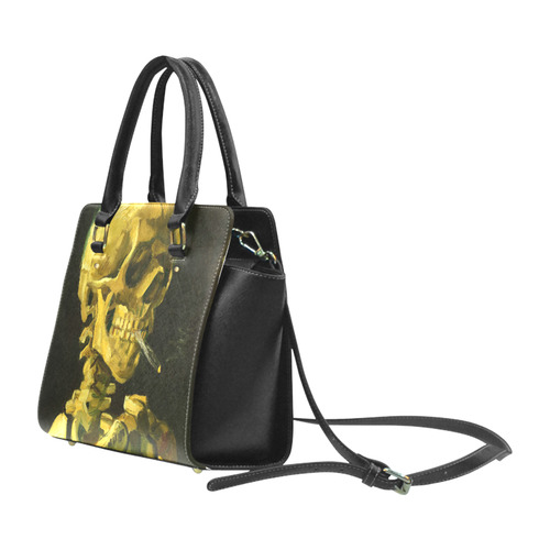 Van Gogh Skull With Burning Cigarette Classic Shoulder Handbag (Model 1653)