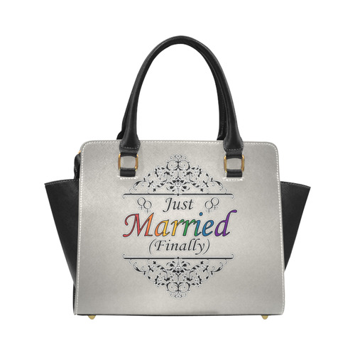 Just Married (Finally) Lesbian Design Classic Shoulder Handbag (Model 1653)