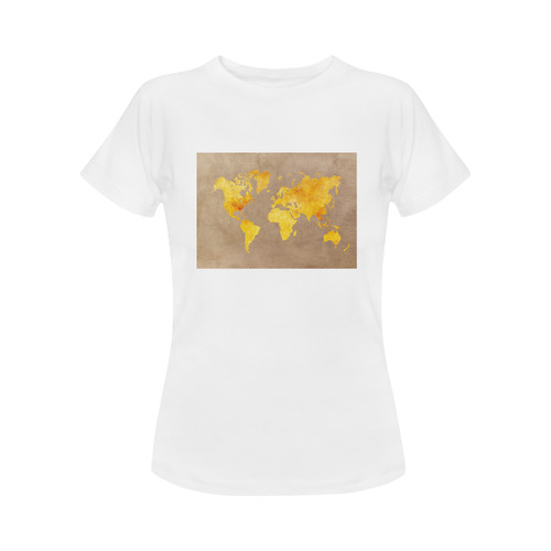 world map 23 Women's Classic T-Shirt (Model T17）