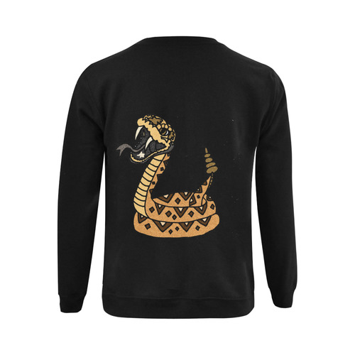 Striking Rattlesnake Art Gildan Crewneck Sweatshirt(NEW) (Model H01)