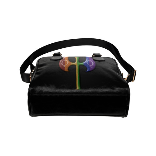 Rainbow Lesbian Pride Labrys Shoulder Handbag (Model 1634)