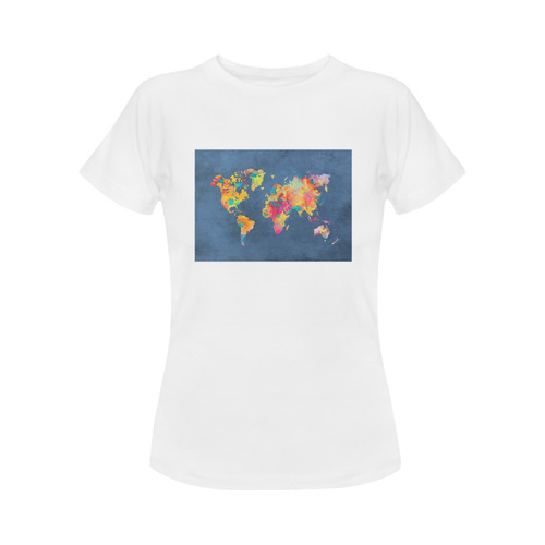 world map 18 Women's Classic T-Shirt (Model T17）