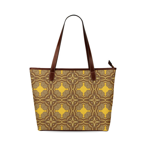 Celtic Inspired Honey Pattern Shoulder Tote Bag (Model 1646)