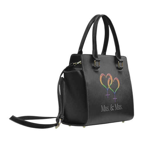 Mrs. and Mrs. Lesbian Pride Classic Shoulder Handbag (Model 1653)