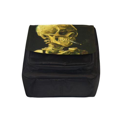 Van Gogh Skull With Burning Cigarette Crossbody Nylon Bags (Model 1633)