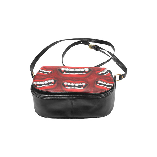 Vampire Red Bloody Mouth Classic Saddle Bag/Small (Model 1648)