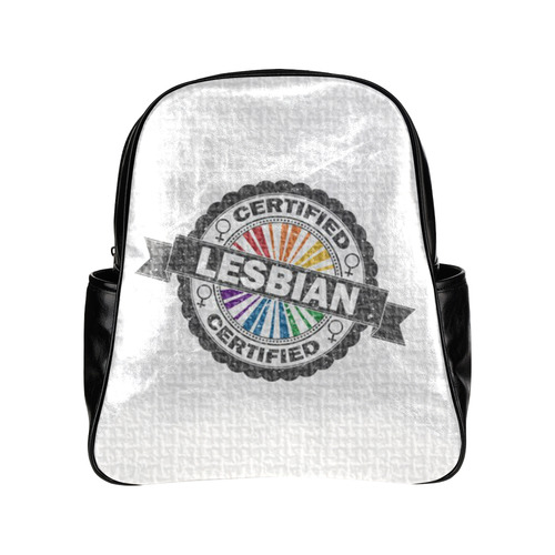 Certified Lesbian Stamp Multi-Pockets Backpack (Model 1636)