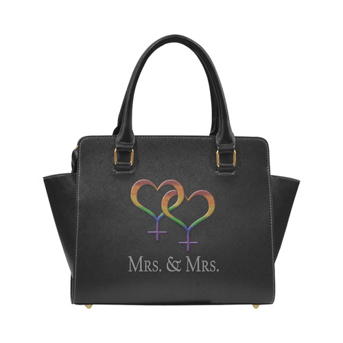 Mrs. and Mrs. Lesbian Pride Classic Shoulder Handbag (Model 1653)