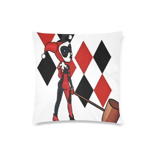 Harley Quinn chibi Custom Zippered Pillow Case 16"x16"(Twin Sides)