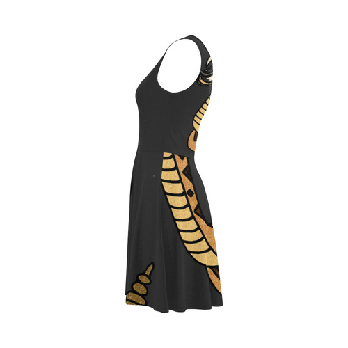 Striking Rattlesnake Art Atalanta Sundress (Model D04)