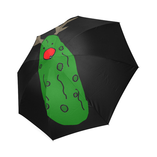 Funny Pickle Reindeer Christmas Art Foldable Umbrella (Model U01)