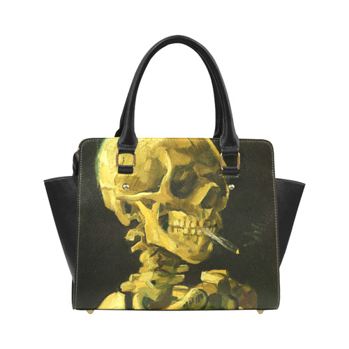 Van Gogh Skull With Burning Cigarette Classic Shoulder Handbag (Model 1653)