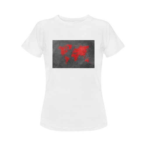 world map 24 Women's Classic T-Shirt (Model T17）