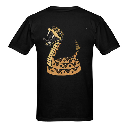 Striking Rattlesnake Art Men's T-Shirt in USA Size (Two Sides Printing)