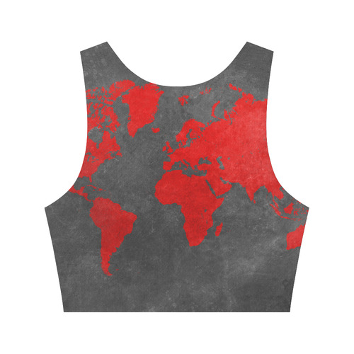 world map 24 Women's Crop Top (Model T42)