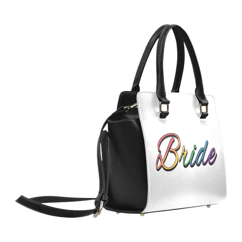 Lesbian Pride Rainbow "Bride" Classic Shoulder Handbag (Model 1653)
