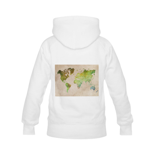 world map 32 Women's Classic Hoodies (Model H07)