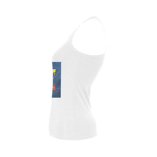 world map 30 Women's Shoulder-Free Tank Top (Model T35)