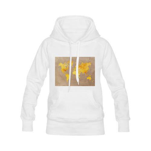 world map 23 Women's Classic Hoodies (Model H07)