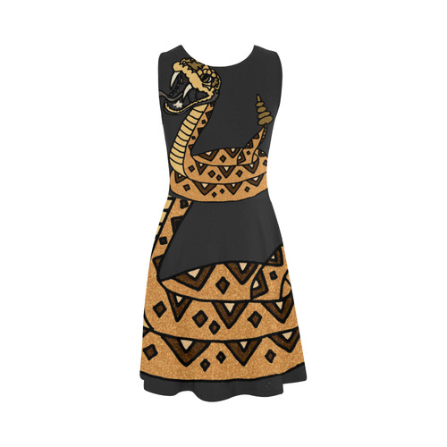 Striking Rattlesnake Art Atalanta Sundress (Model D04)