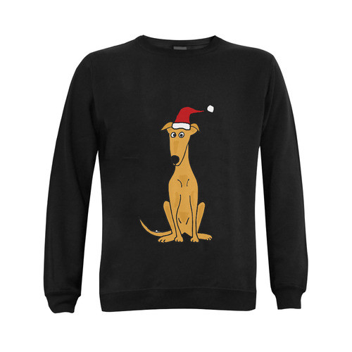 Funny Christmas Greyhound Dog Gildan Crewneck Sweatshirt(NEW) (Model H01)