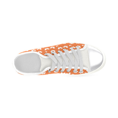 Cute orange Butterflies Women's Classic Canvas Shoes (Model 018)