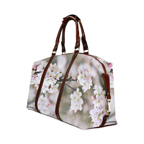 Photography Branch with Spring Flowers white Classic Travel Bag (Model 1643)