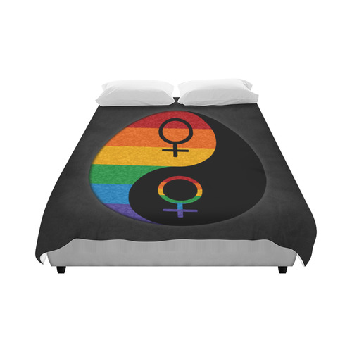 Lesbian Pride Yin and Yang Duvet Cover 86"x70" ( All-over-print)