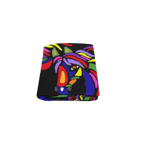 Colorful Horses Abstract Art Blanket 40"x50"