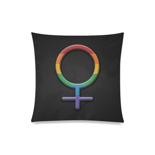 Lesbian Pride Female Gender Symbol Custom Zippered Pillow Case 20"x20"(Twin Sides)