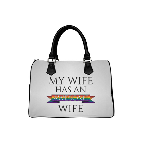 My Wife Has an Awesome Wife Boston Handbag (Model 1621)