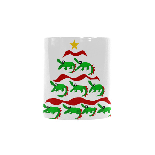 Funny Alligator Christmas Tree Art Custom Morphing Mug