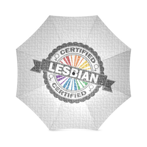 Certified Lesbian Stamp Foldable Umbrella (Model U01)