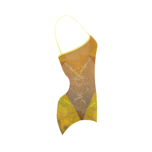 Goldocker Trees and Triangles Design P24-3a_SW8 Strap Swimsuit ( Model S05)