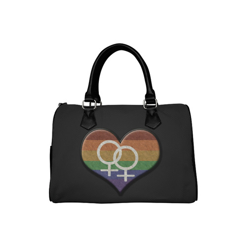 Lesbian Pride Heart Boston Handbag (Model 1621)
